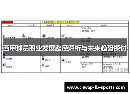 西甲球员职业发展路径解析与未来趋势探讨